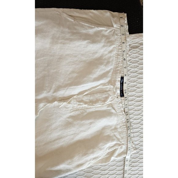French Connection 100% Linen White Size Medium Relaxed Fit Pants - Picture 7 of 8